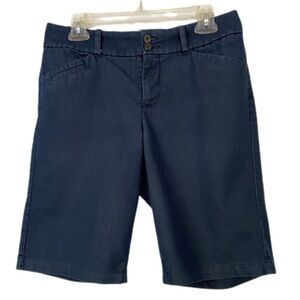 Dockers Blue Bermuda Shorts Classic Style Mid Rise Size 6